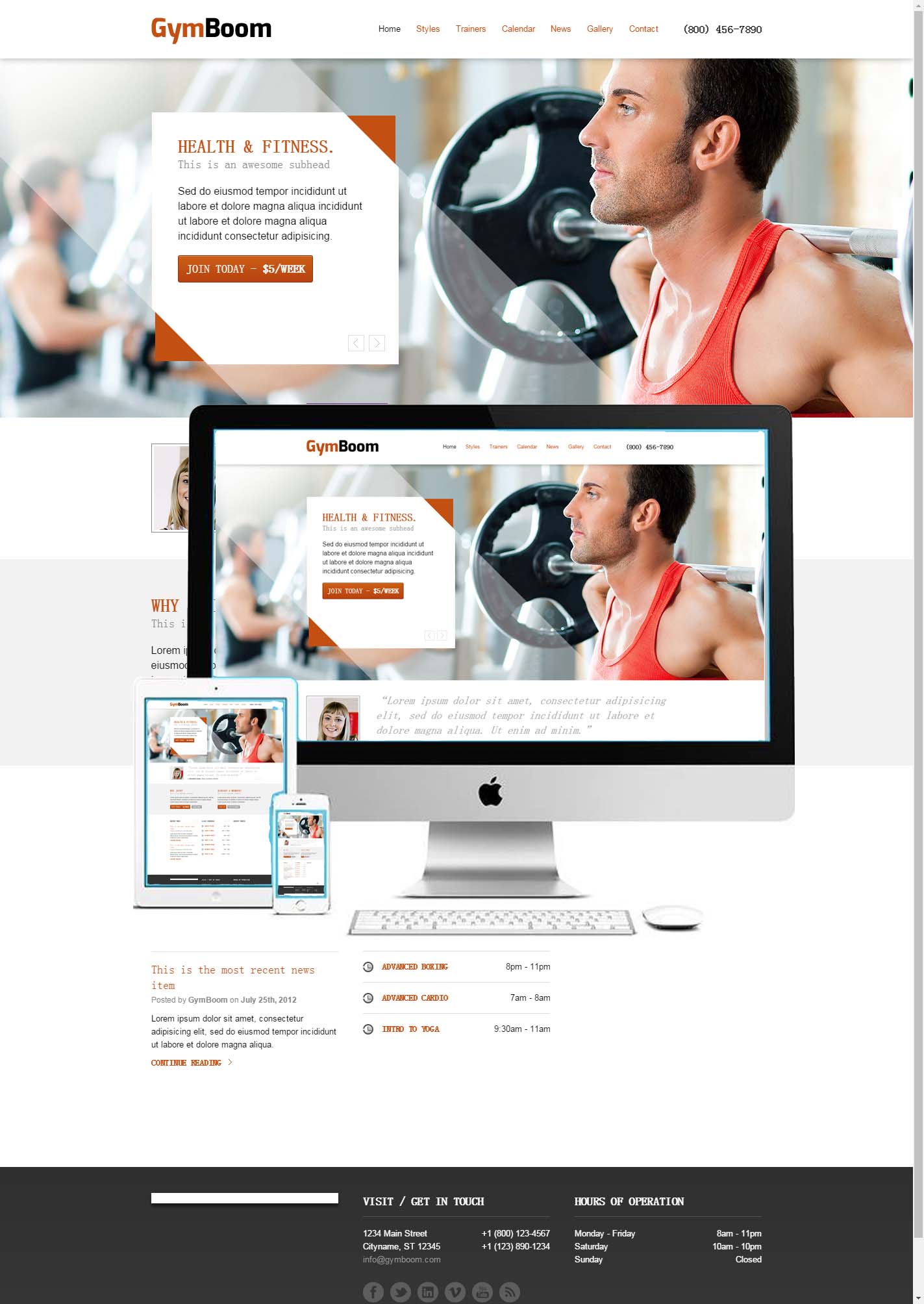 大气商业体育健身运动公司网站